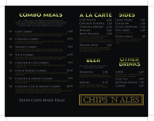 View Chips 'N Ales Menu